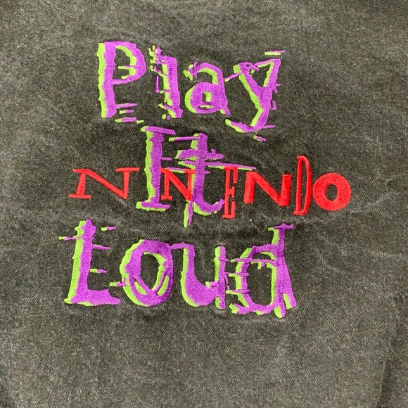 Vintage 90s Nintendo Women's Black and Purple Varsity Jacket - Picture 16 of 16